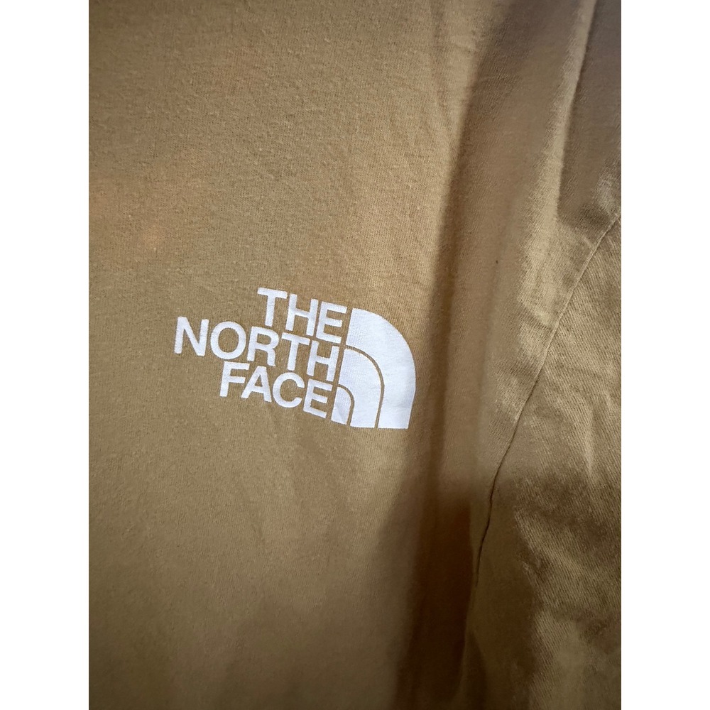 The North Face Mens Tan Camo Box Logo Circular Design Graphic T-Shirt Size M - Picture 2 of 9